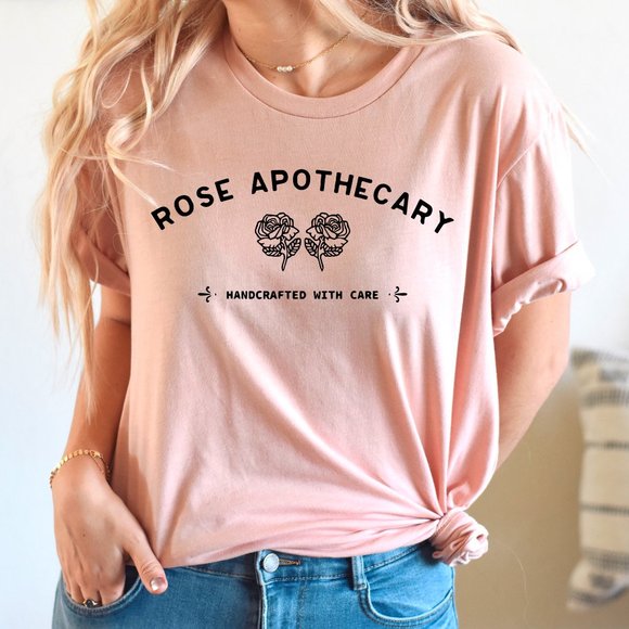 Rose Apothecary Schitt's Creek Graphic Tee Schitts Creek Shirt - Heather Peach - Picture 1 of 5